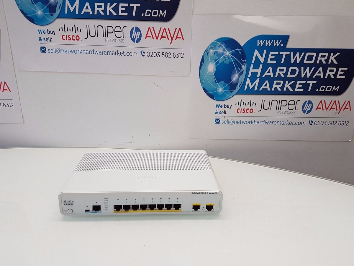 nhmltduk's tweet photo. Cisco WS-C2960CPD-8PT-L 8 Ports Switch for £269.99. 

#Refurbished and tested. https://t.co/OGFdJ3DkTt #uk #business #startup #tech #london https://t.co/DyxTkRhDlW