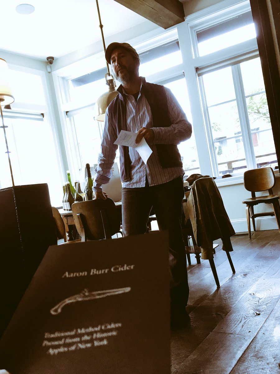 cheesetraveler's tweet photo. Tasting through Aaron Burr Ciders w/cider maker Andy Brennan today. #orchardcider #foragedapples #cheeseandcider https://t.co/BYmaFHnNtJ