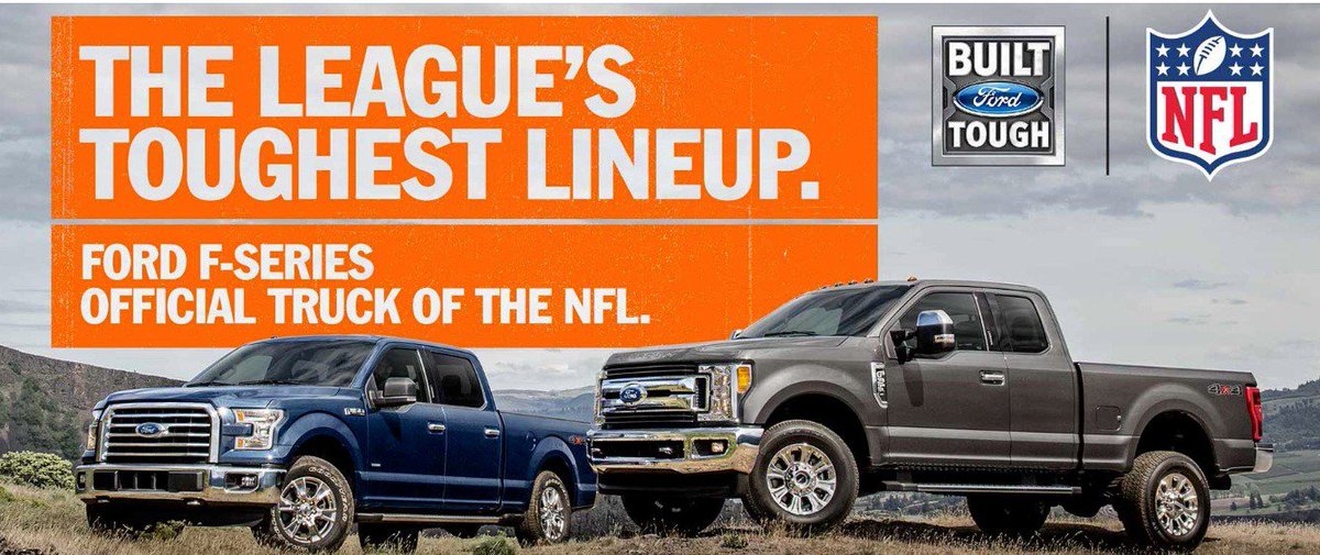 The truck deemed official by the NFL is none other than Ford F-Series. ford.to/2cGBD9R