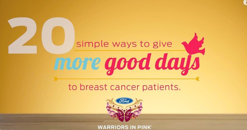 It’s so important to give #moregooddays to those touched by Breast Cancer. ford.to/2dd8hy0