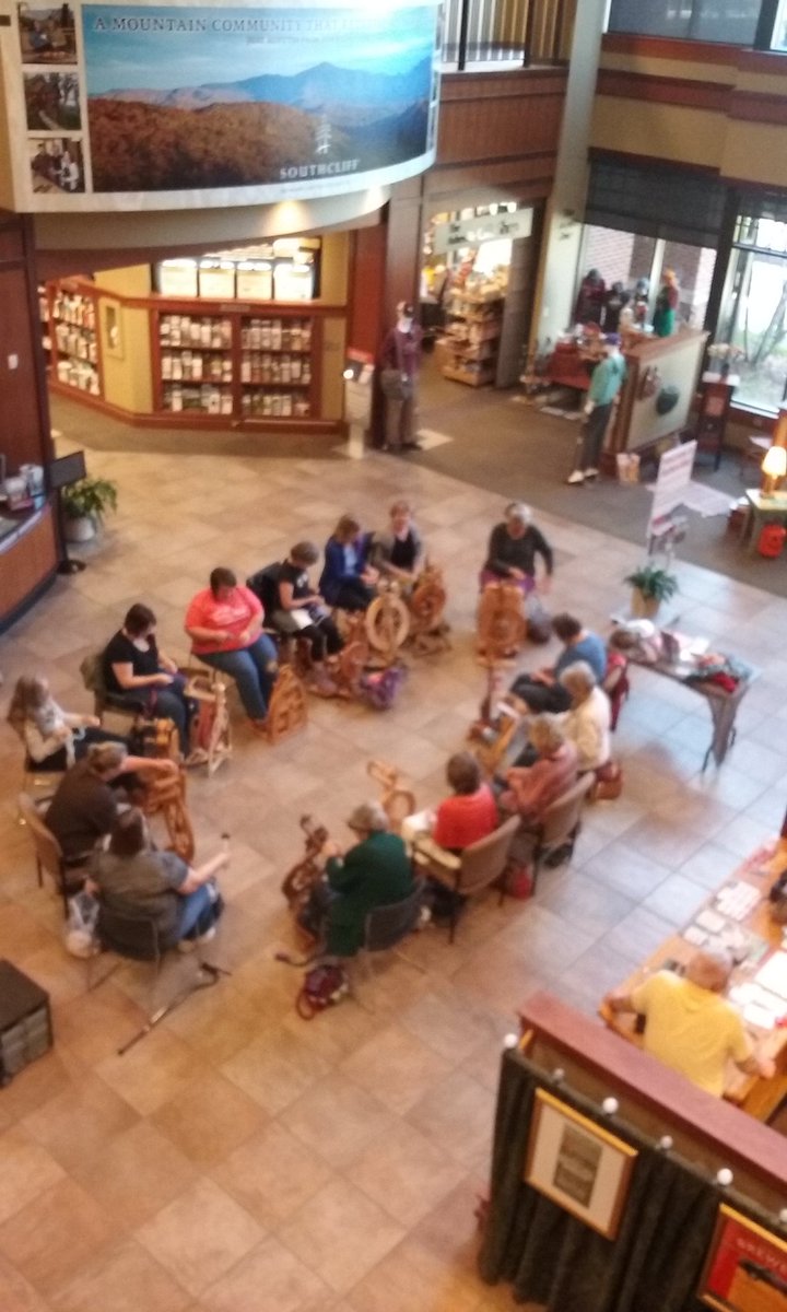 AVLChamber's tweet image. local spinners competing in global competition #spinzilla2016 showcase traditional craft @amercraftweek
