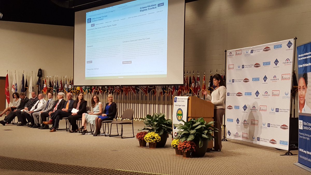 BridgetTharp's tweet photo. Ohio is the first state to offer an online, searchable resource to empower crime victims. Kicking off the celebration! @OCVJusticeC https://t.co/DMMVMWMZV0