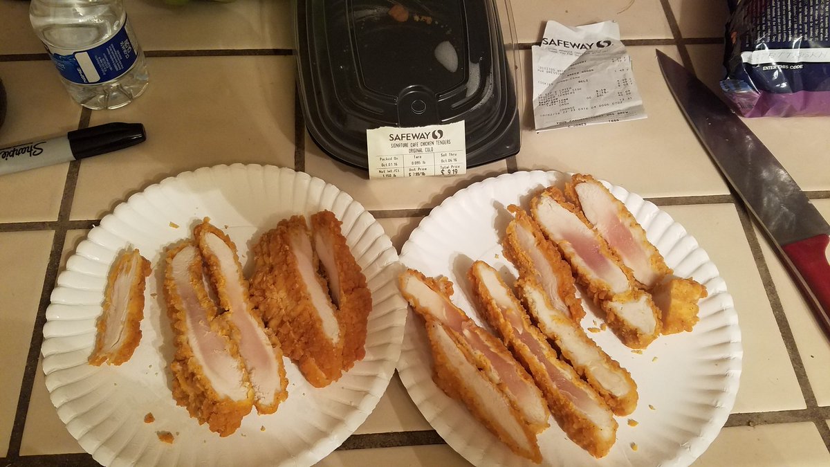 GemJen20's tweet photo. Pretty sure @Safeway is trying to kill me. Bought these tenders last night and thank God I cut them open. https://t.co/LJqSyTB5LC