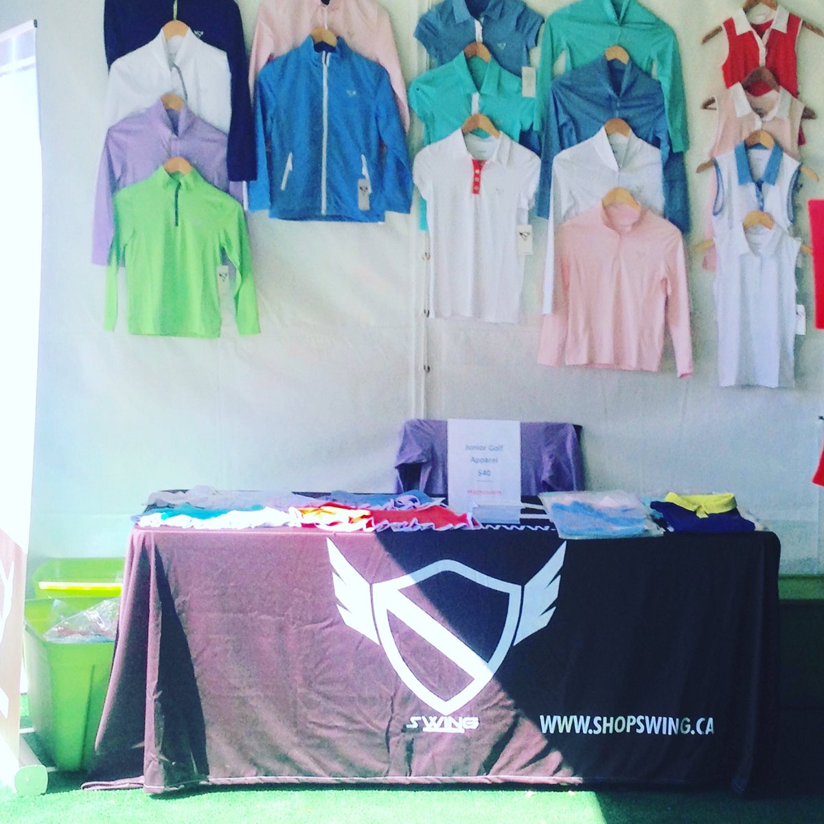 SWINGApparel's tweet photo. #LPGA Merchandise Tent @ManulifeClassic https://t.co/n0DcvkV9iB