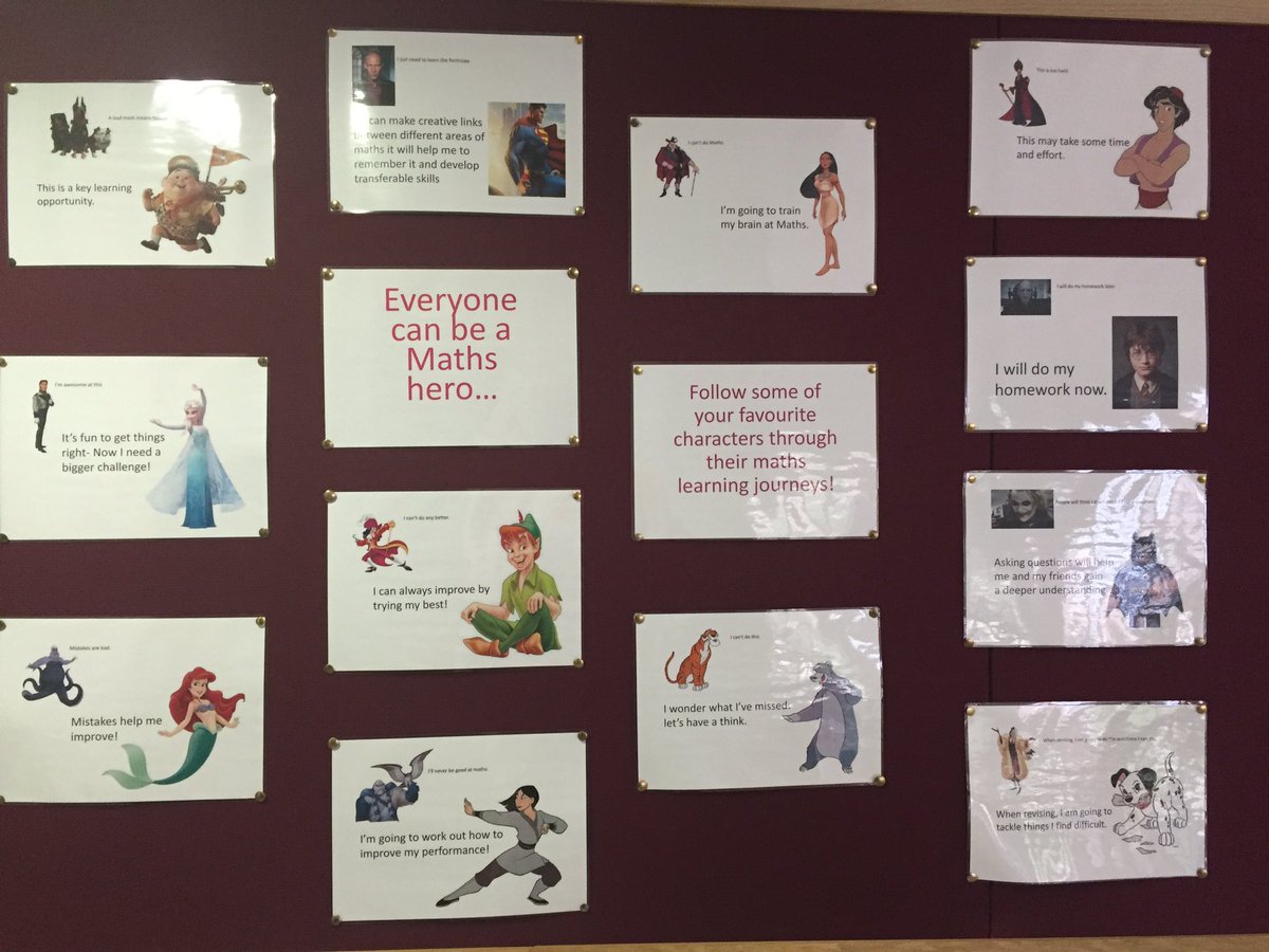 SHSKMathematics's tweet image. New corridor display - Which maths hero will you be? #growthmindset taking inspiration from @joboaler @YouCubedOrg #mathsiscool