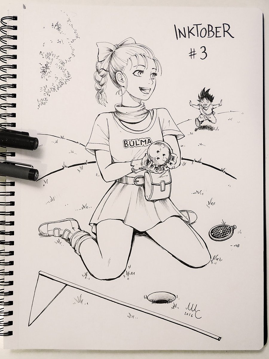 3rd Inktober. Bulma from Dragonball, for "collect"
#inktober #inktober2016 