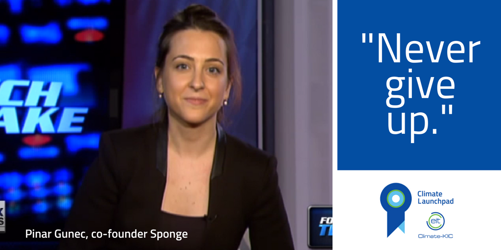 hanswesterhof's tweet photo. "Never give up" advice from Sponge co-founder to women in #cleantech   https://t.co/mmimabtNHh #cleantech #lowCarbon via @ClimateLaunch https://t.co/7kMSvxjHbt