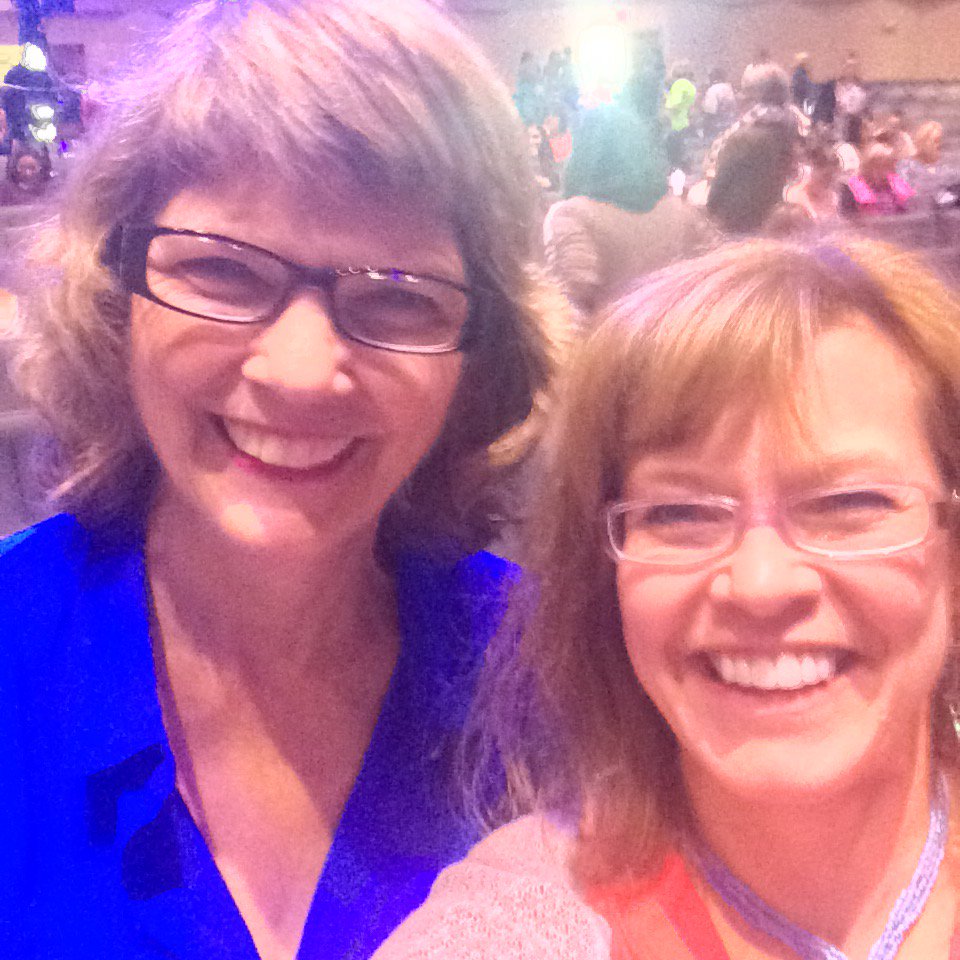 Aimster70's tweet image. Selfie with one of my mathematical heroes! Because of her I am smarter in math! @CathySeeley #nkcschools #mathhero