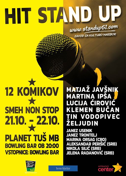 Stand up - 12 komikov - 21.10 in 22.10.2016 @ Planet Tuš #Maribor #standup #comedy #humor