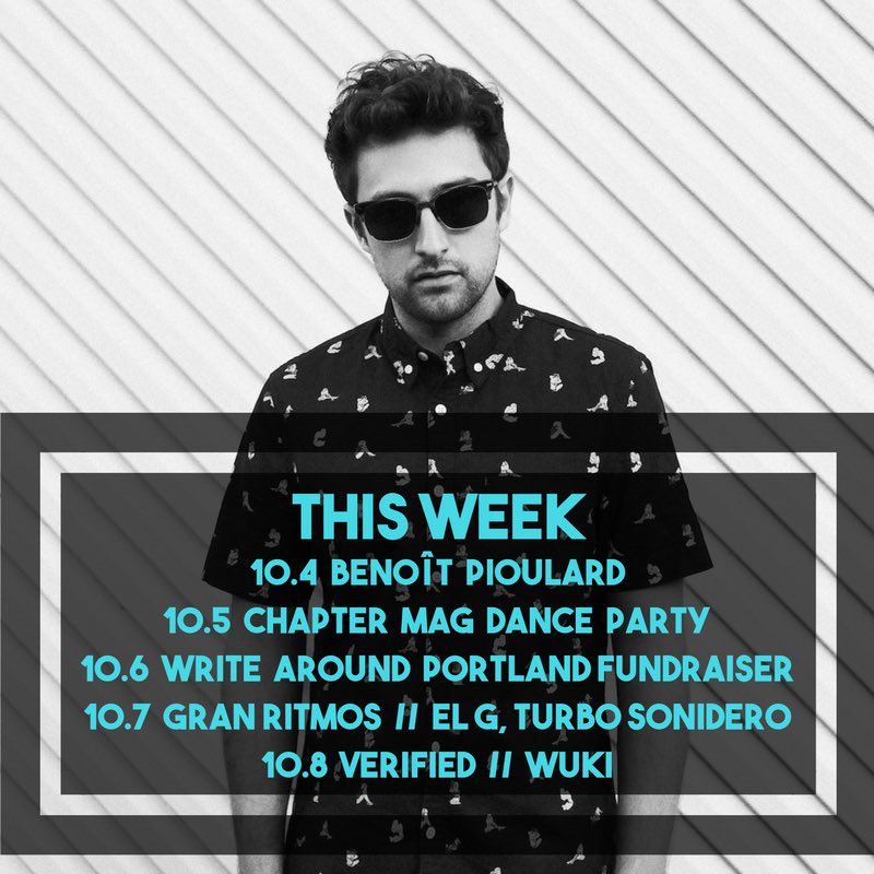 holocene's tweet photo. This week: @pioulard; @TheChapterMag; @writearoundpdx; @GranRitmos // @grantcdull; @verifiedpdx // @Wuki #pdxmusic https://t.co/7wp9RRF198