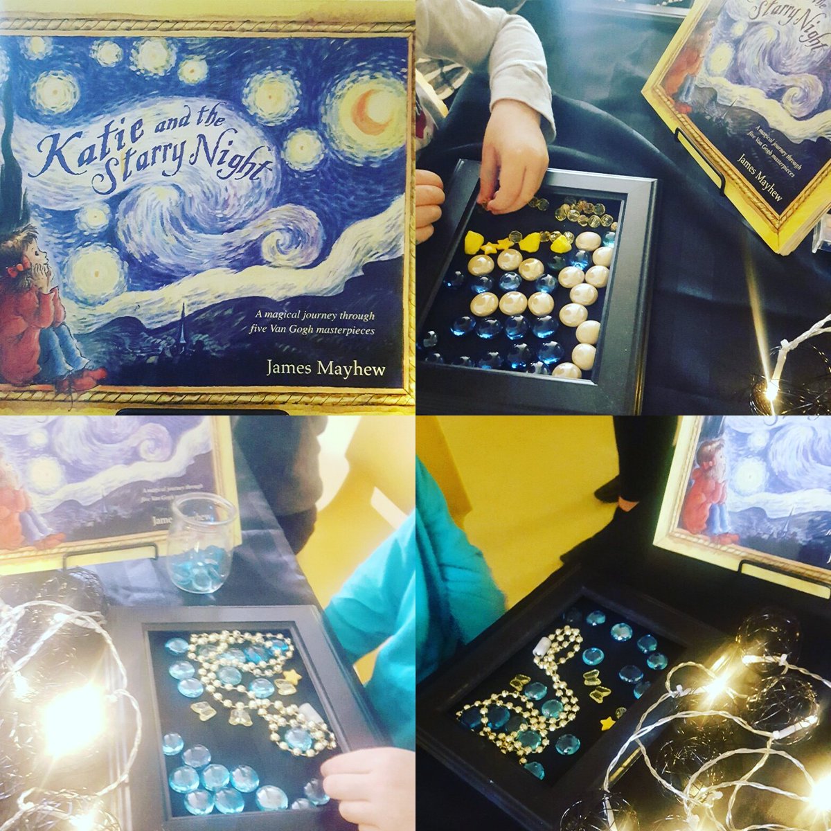 Mared88's tweet image. Recreating Starry Night with loose parts #Starrynight #vangogh @sunfloweroville @sunflowersrpre