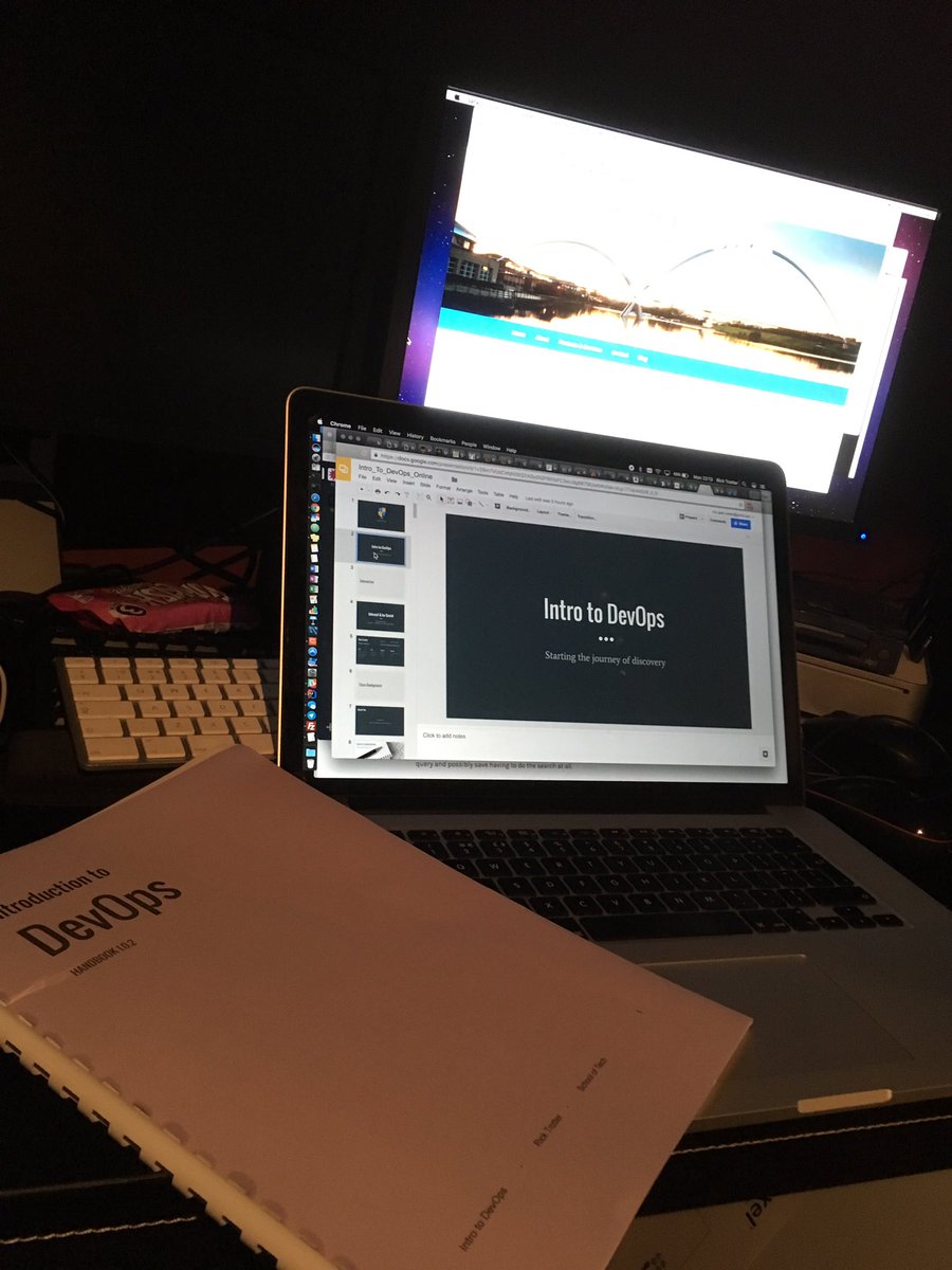 tohumuna's tweet photo. Final touches for our #introToDevOps course... handbook and workbook heading to our candidates tomorrow ... https://t.co/PjPRQG8iEi