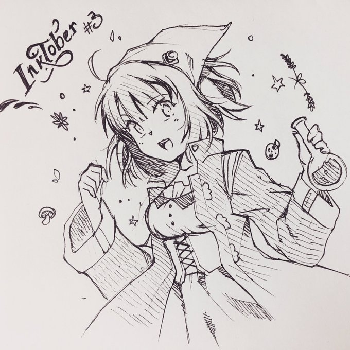 #inktober2016 #inktober #day3 Sophie from #ateliersophie 