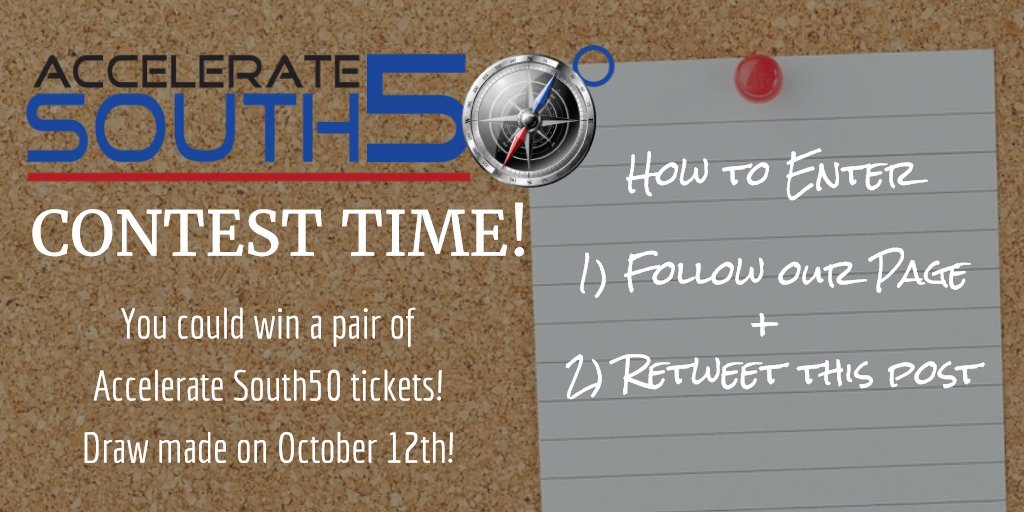 South50info's tweet photo. ENTER TO WIN! We are giving away 2 tickets to South50 2016!
How to enter: Retweet + Follow us  - Draw made on Oct. 12th. GOOD LUCK! https://t.co/NicIVoJsAe