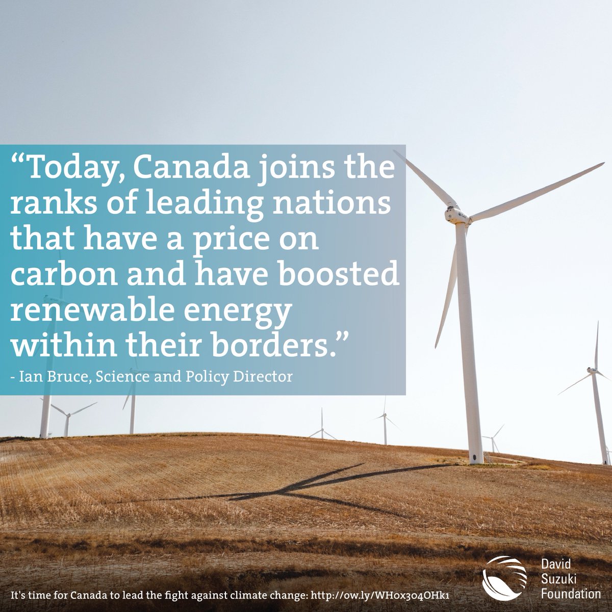 Today's federal carbon price announcement marks the first step toward a clean energy economy for Canada: ow.ly/LP88304OJZG
