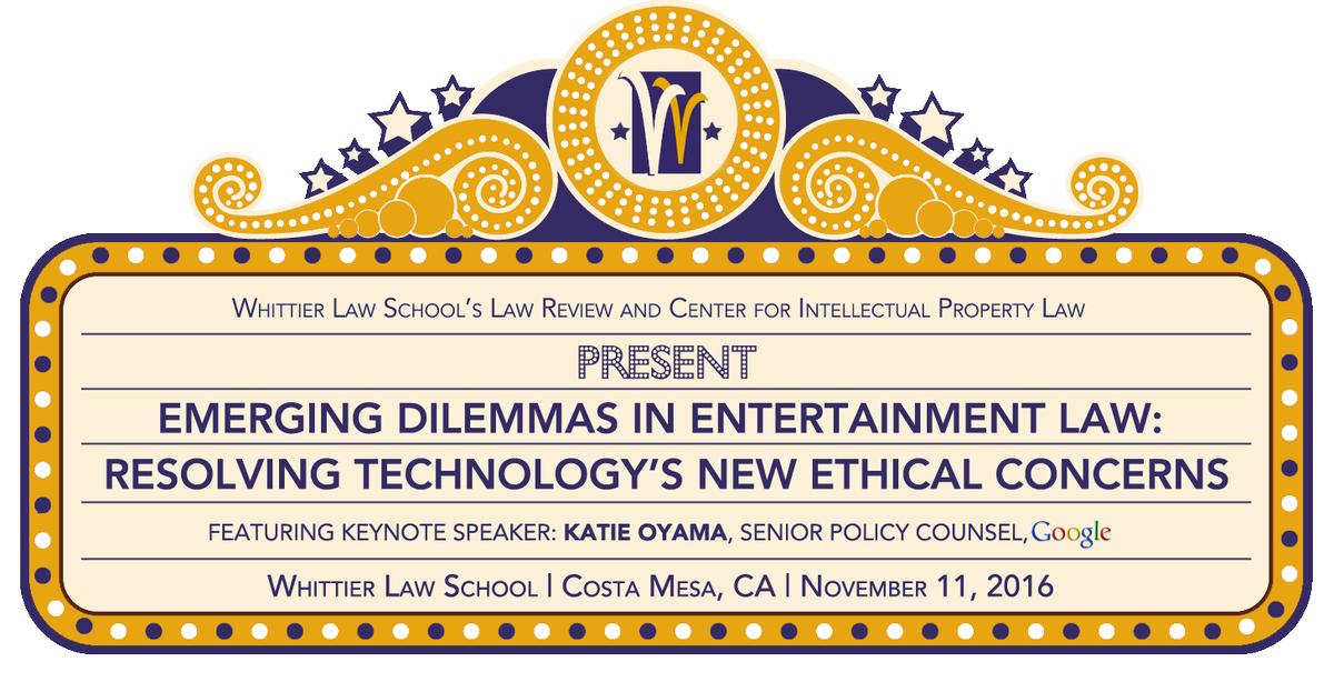 WhittierLawRev's tweet photo. Save the date for our Law Review Symposium!!! #lawreview #entertainmentsymposium https://t.co/vOUcocL9Ux