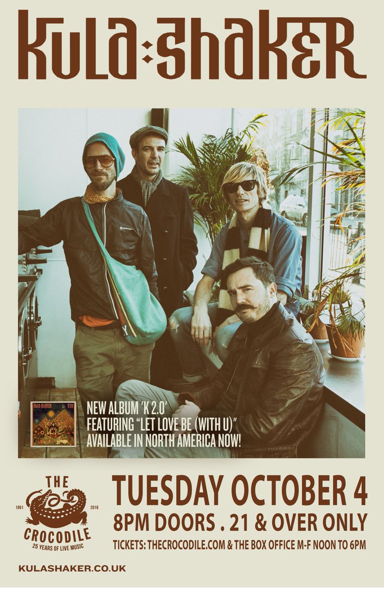 thecrocodile (@thecrocodile) on Twitter photo Tomorrow night come join us for <a href="/kulashaker/">Kula Shaker</a> with <a href="/ThePurrs/">The Purrs</a> and <a href="/TheEcholarks/">The Echolarks</a>! thecrocodile.com/event/1213563 Tomorrow night come join us for <a href="/kulashaker/">Kula Shaker</a> with <a href="/ThePurrs/">The Purrs</a> and <a href="/TheEcholarks/">The Echolarks</a>! thecrocodile.com/event/1213563