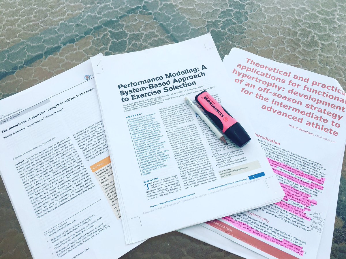 Time on Holiday to catch up on current S&C literature. #HolidayReading #StrengthAndConditioning #Hypertrophy #ExerciseSelection #Strength