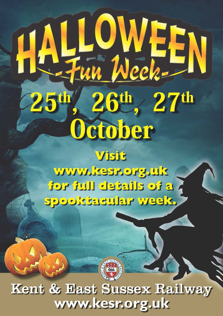 Halloween Fun week &amp; Halloween Fright Night Express <a href="/KandESRailway/">K&ESR</a> 25-28 October mytenterden.co.uk/Events/hallowe… fabulous photos from <a href="/LewisBrockway/">Lewis Brockway</a>