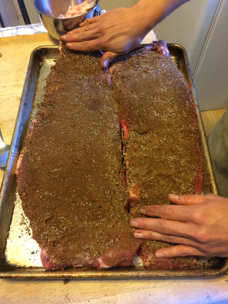 5 spice rubbin'! <a href="/_Damon_Price/">Damon Price</a> <a href="/KettleBrandLA/">Kettle Brand LA</a> <a href="/BossHawgBBQ/">Boss Hawg BBQ</a> <a href="/TasteMyMeatBBQ/">Taste My Meat</a> <a href="/ChefStops/">John Koch</a> @SmokyRibs <a href="/StGermainDrinks/">St-Germain Liqueur</a>
