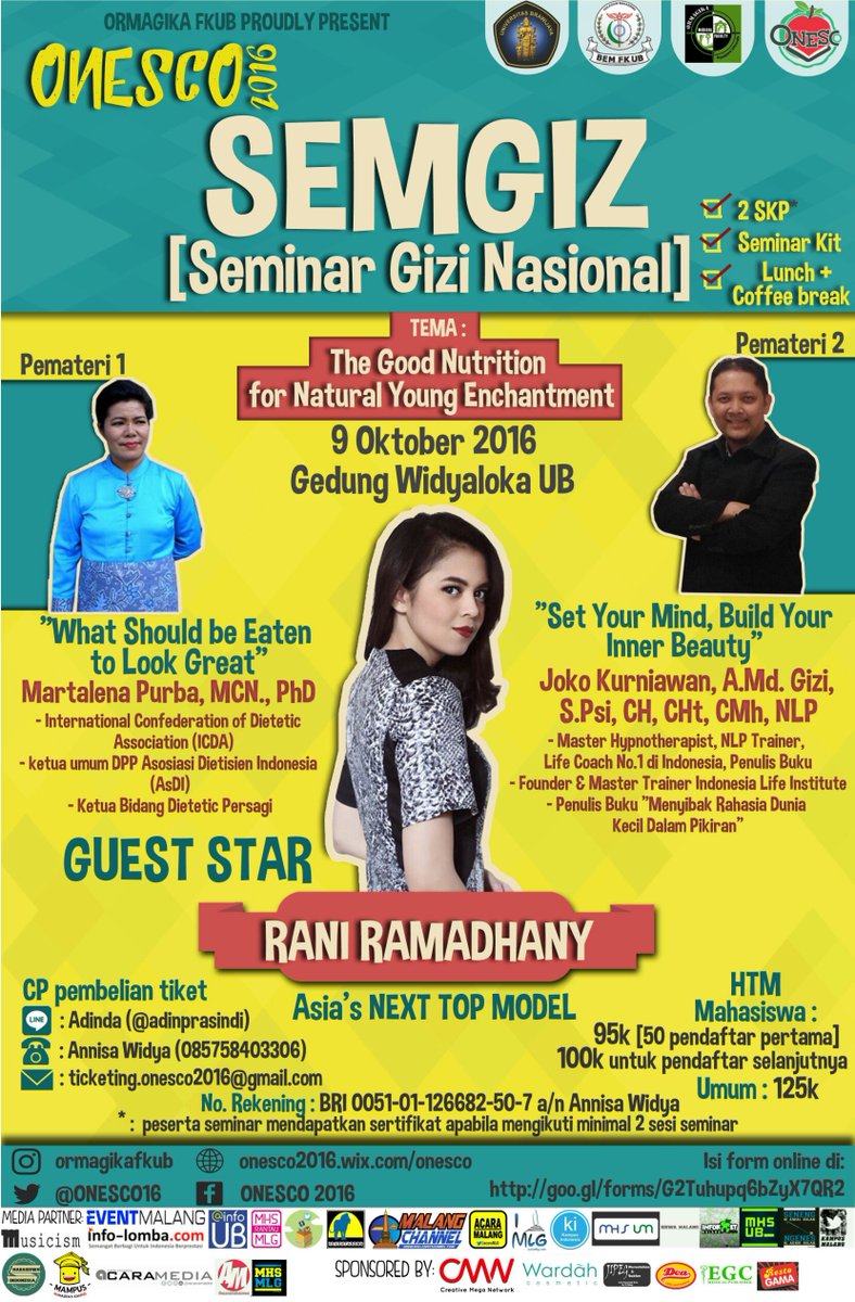 MalangChannel's tweet photo. #Malang | @bemfkub @ORMAGIKAfkub presents Seminar Gizi Nasional w/ @raniramadhany dll | 9 Okt'16 di Ged.Widyaloka UB | @ONESCO16 @InfoONESCO https://t.co/5GdhjDW92E