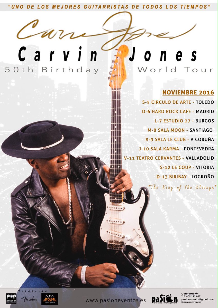 Fechas confirmadas!🗓✔️
50th BIRTHDAY WORLD TOUR
#Toledo
#Madrid
#Burgos
#Santiago
#ACoruña
#Pontevedra
#Valladolid 
#Vitoria
#Logroño
🎤🤘🏻😎