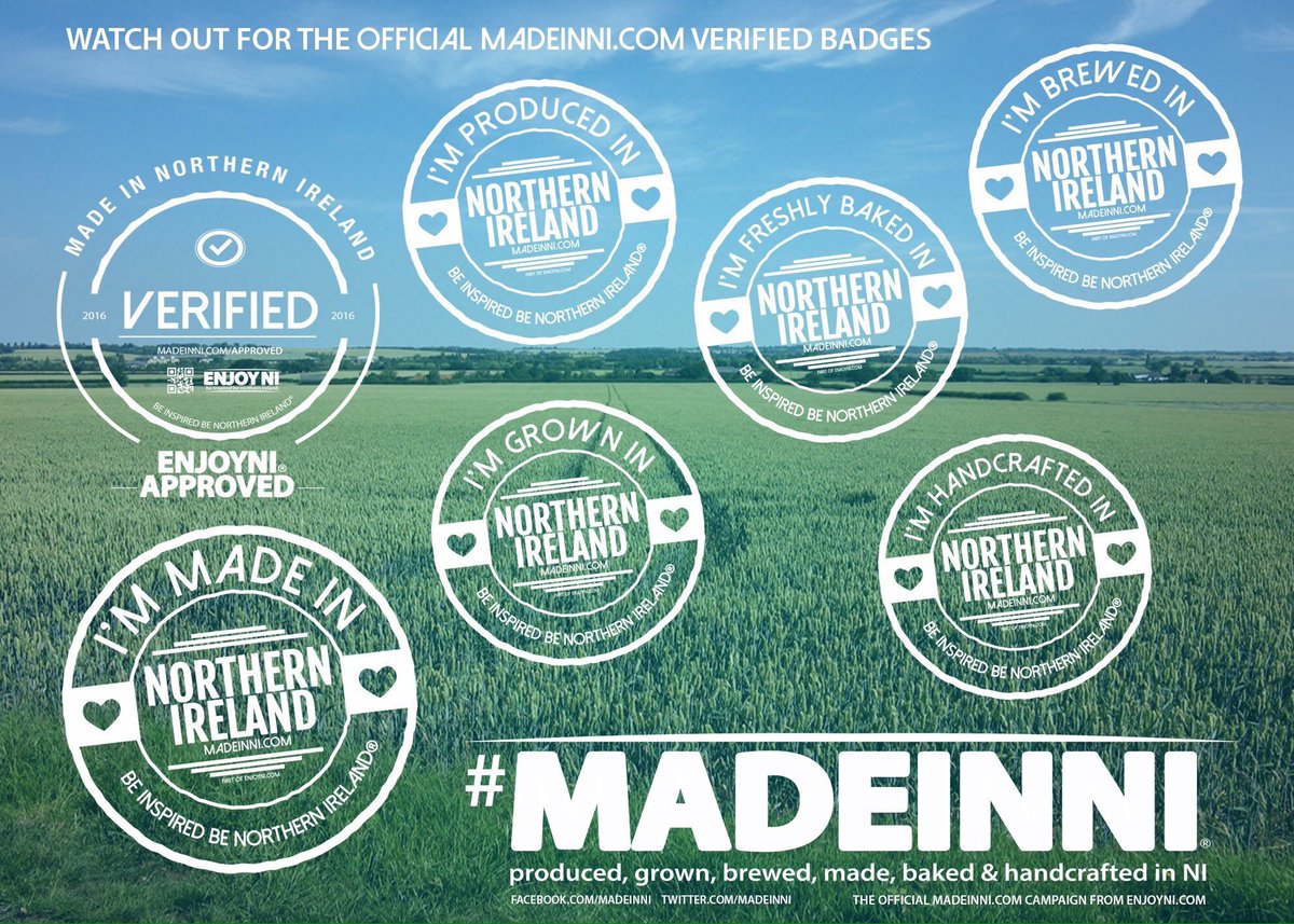 FROM @ENJOYNI® #MADEINNI CAMPAIGN RECOGNISING LOCALLY PRODUCED GROWN BREWED MADE BAKED &amp; HANDCRAFTED WITHIN NI