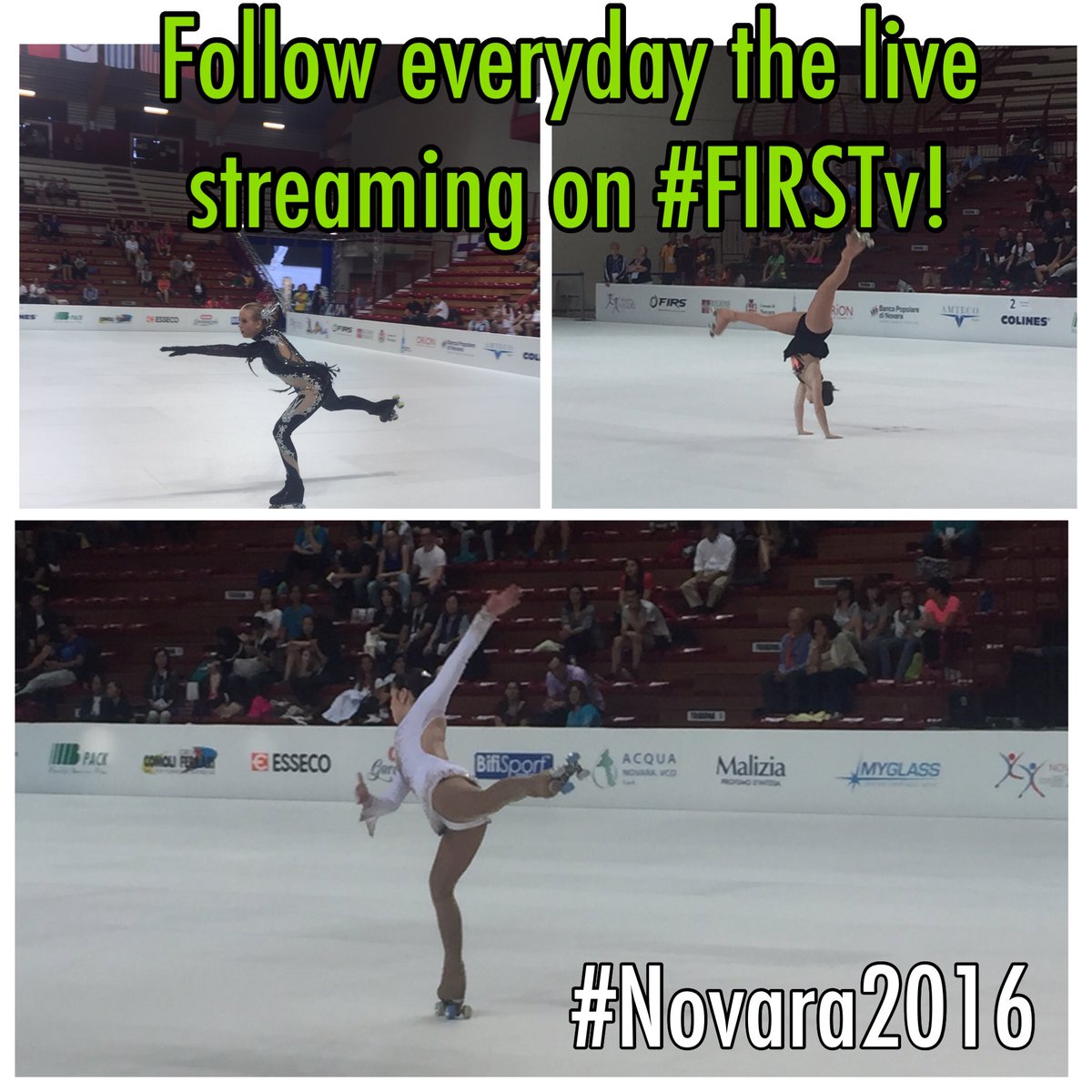 WorldSkate_news's tweet photo. Click here and watch #Novara2016 competitions on #FIRSTv 🖥📱 ➡️https://t.co/Pv0tj1lNZ0 https://t.co/iirHp7DG0f