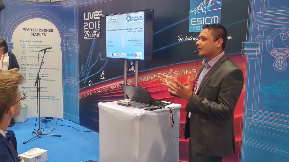 suman_sr's tweet photo. Presented our collaborative work at #ESICM #LIVES2016 in Milan. What a great city and what a venue! @BACCNUK @theRCN @FrimleyHealth https://t.co/tlAE69v1wR