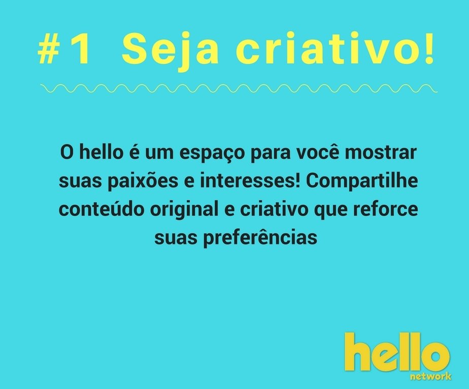 hellonetworkbr's tweet photo. Confira as #dicashello para uma melhor experiência em nossa rede social!  #hello.com #app https://t.co/6WKrFDwgtg
