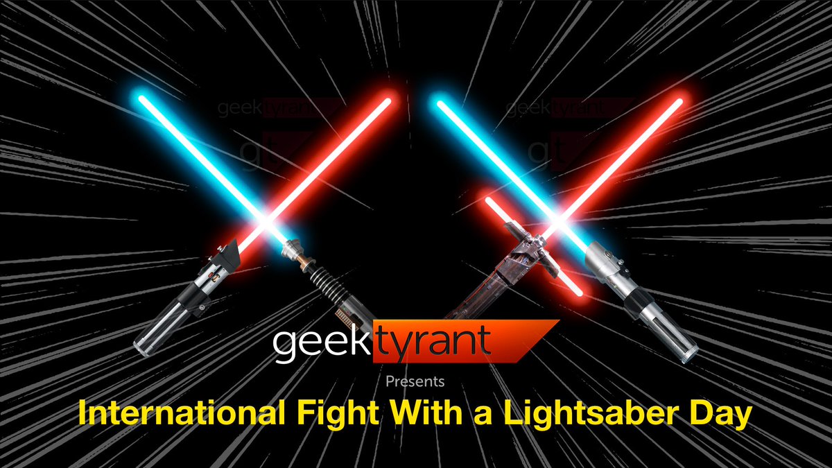 GeekTyrant's tweet image. Challenge Your Friends to Join "International Fight With a Lightsaber Day" — #LightsaberFight
bit.ly/2dVS2Yl —