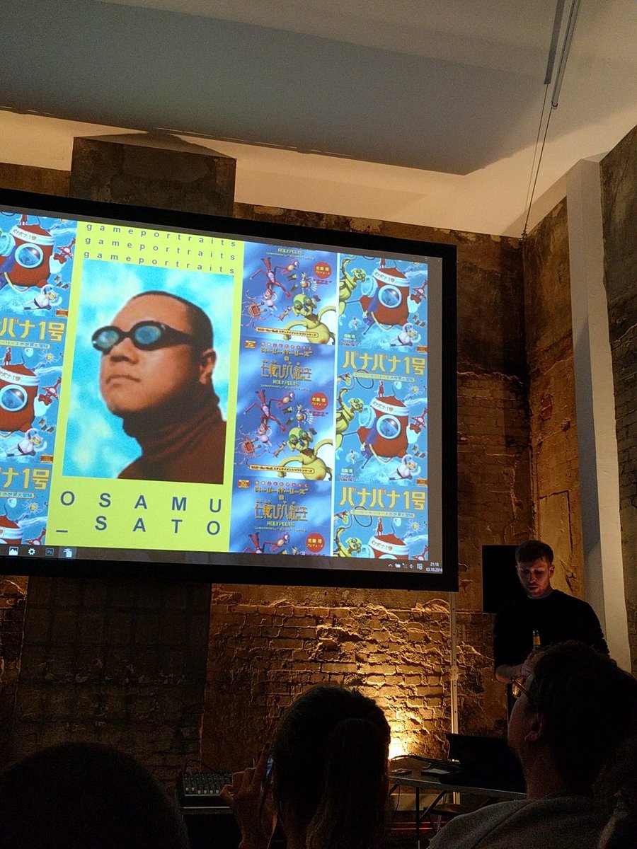 crummy's tweet photo. Game Portraits: Osamu Sato by @troyduguid at #berlinARTGAMES https://t.co/j07z9qKmid