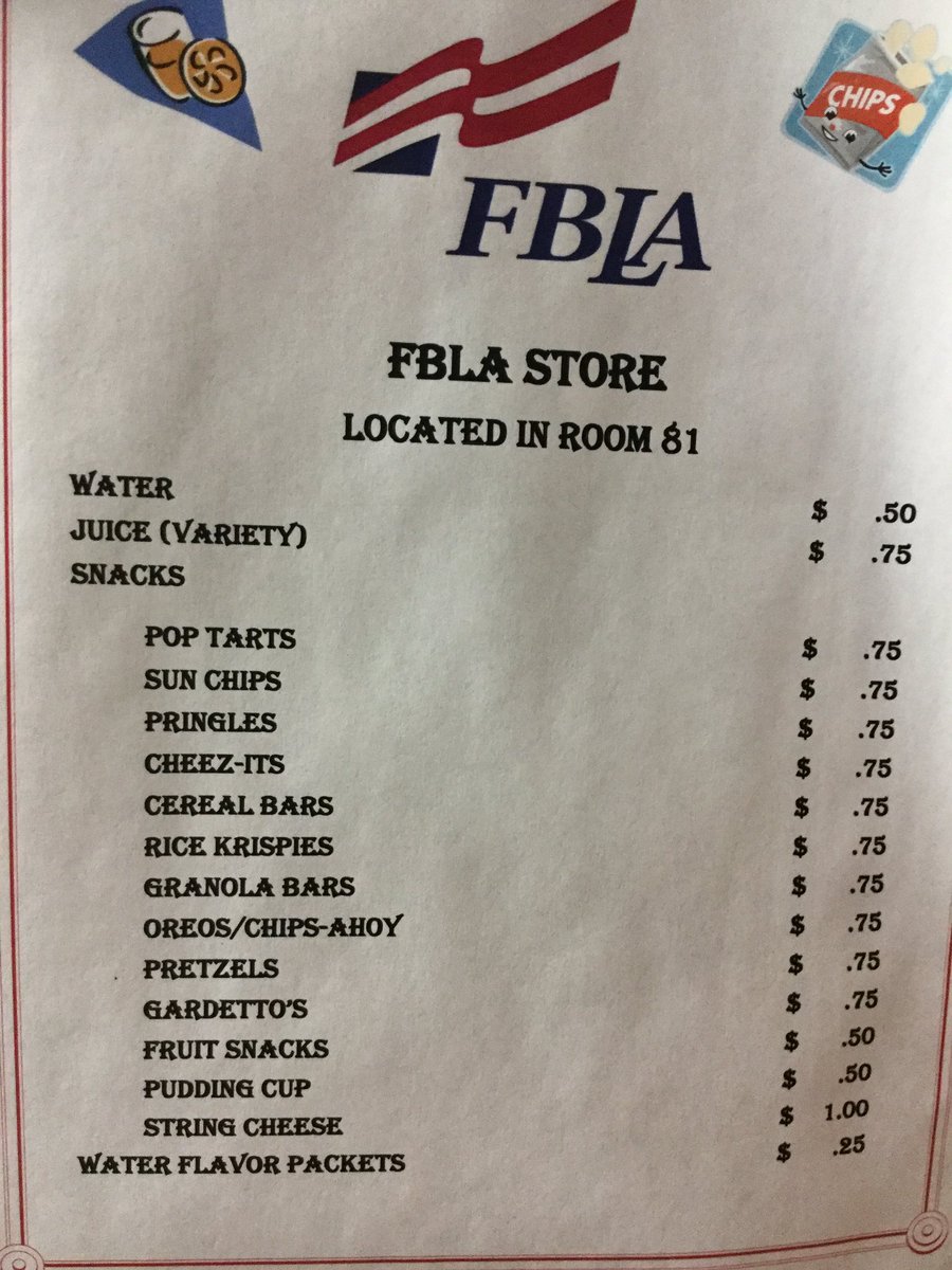 burgfbla's tweet photo. WHS students!  The snack closet has reopened! Come get snacks for cheaper than the vending machine! @theburgstuco @WHS_Thundercats https://t.co/gST3fjJwIT