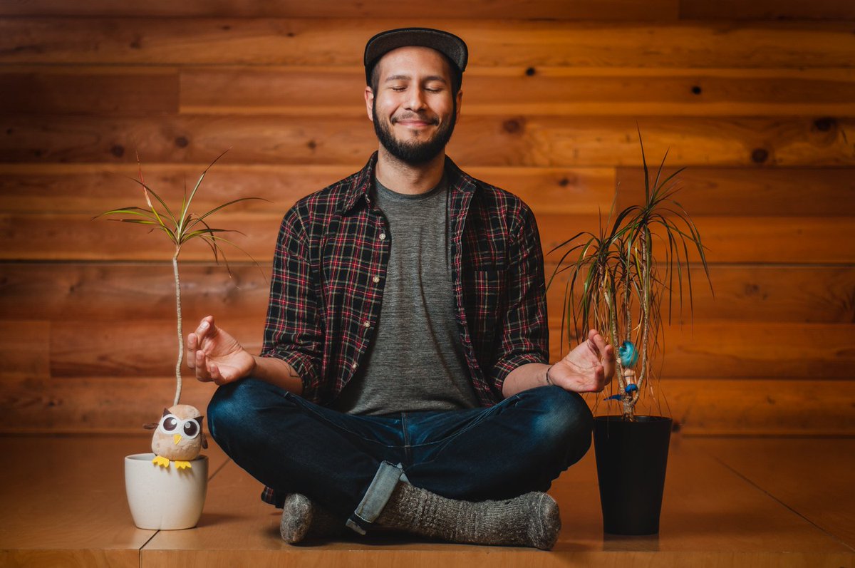 Hootsuite_Help's tweet photo. Meet a #SupportFort owl: Brandden likes to take a moment out of his workday to zen out and recharge with Owly. https://t.co/KwPMZ6LJam