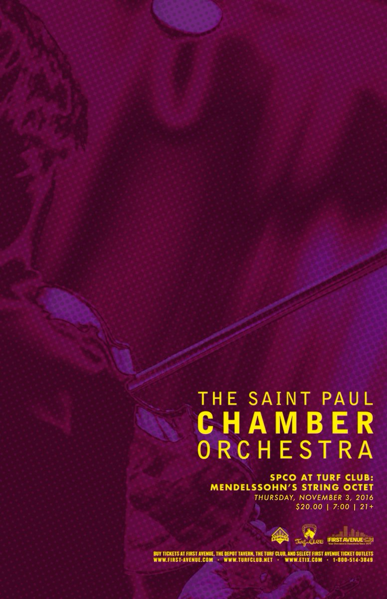 TurfClubMN's tweet image. Just announced: @thespco at Turf Club — Mendelssohn’s String Octet on Thursday, November 3 &amp;gt;&amp;gt; j.mp/2dVsv1k