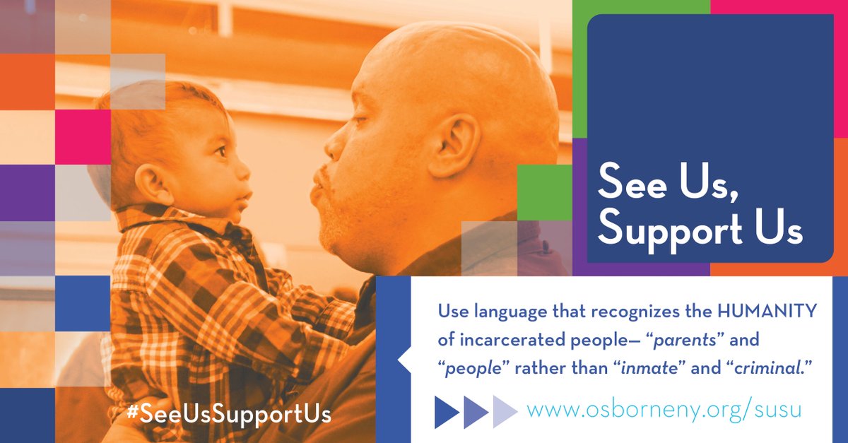 OsborneNY's tweet image. Want to support children of incarcerated parents? Refer to their parents as “incarcerated people” not “felons" #SeeUsSupportUs #WordsMatters