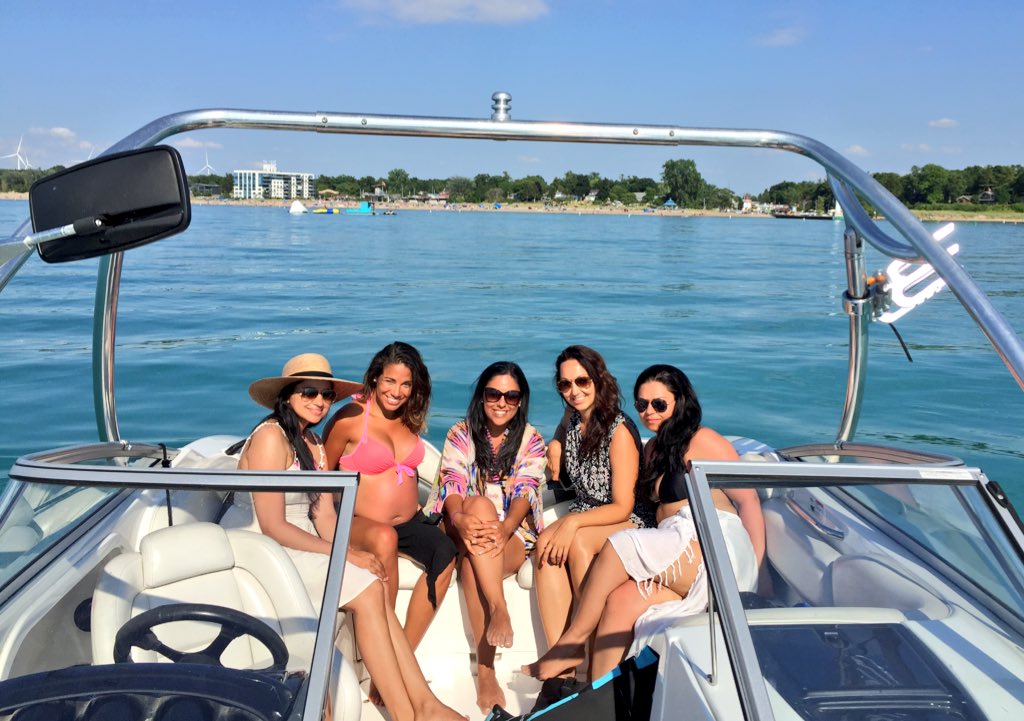 A4. Enjoying the boat ride in Grand Bend on our girls beach hop - memories! #travelpics