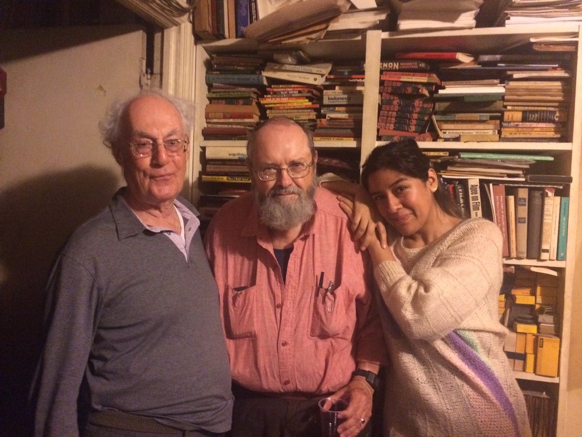 Chavezsayz's tweet image. Boss hangs last night w/ my #drone sweetheart #PhillNiblock &amp;amp; kind genius #DavidBehrman #soundart #heroes ❤️❤️❤️