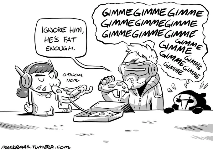 S76 and D.va not sharing pizza with Reapfield #overwatch 
