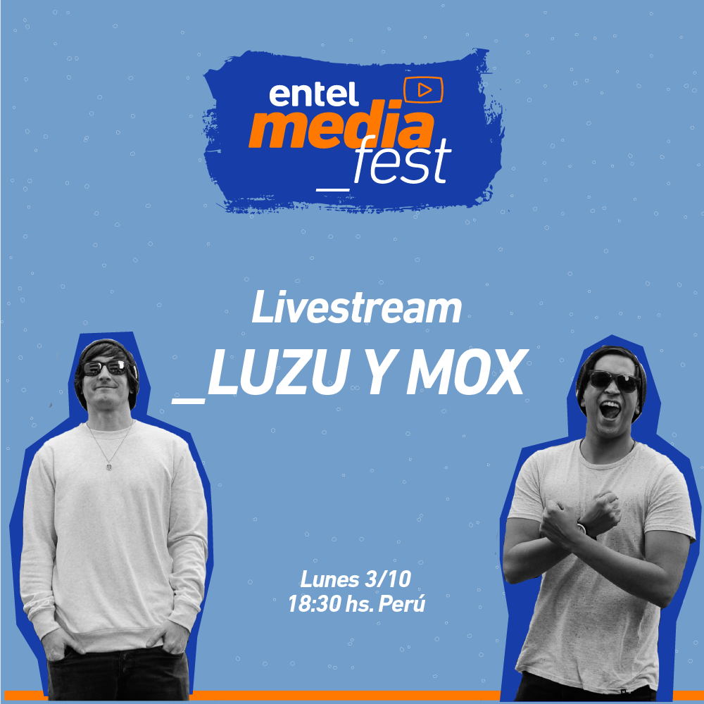 cmfestperu's tweet photo. ¡Falta 1 hora! ¿Ya sabes qué les quieren preguntar a @whatdafaqshow y a @LuzuGames? #EntelMediaFest https://t.co/veQR3SsMmN