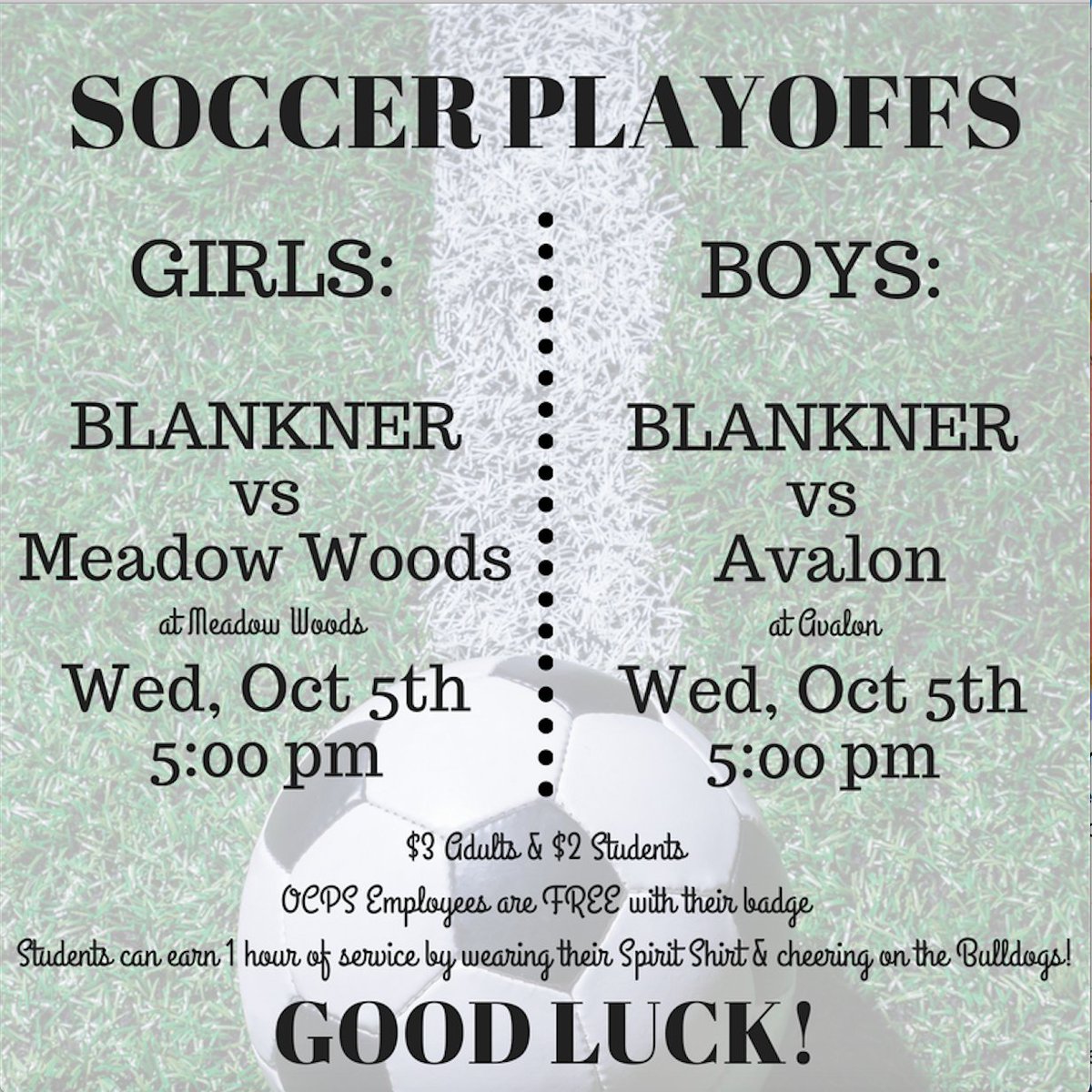 Blankner_PTSA's tweet photo. Come support the BULLDOGS! https://t.co/FarEQnzORA