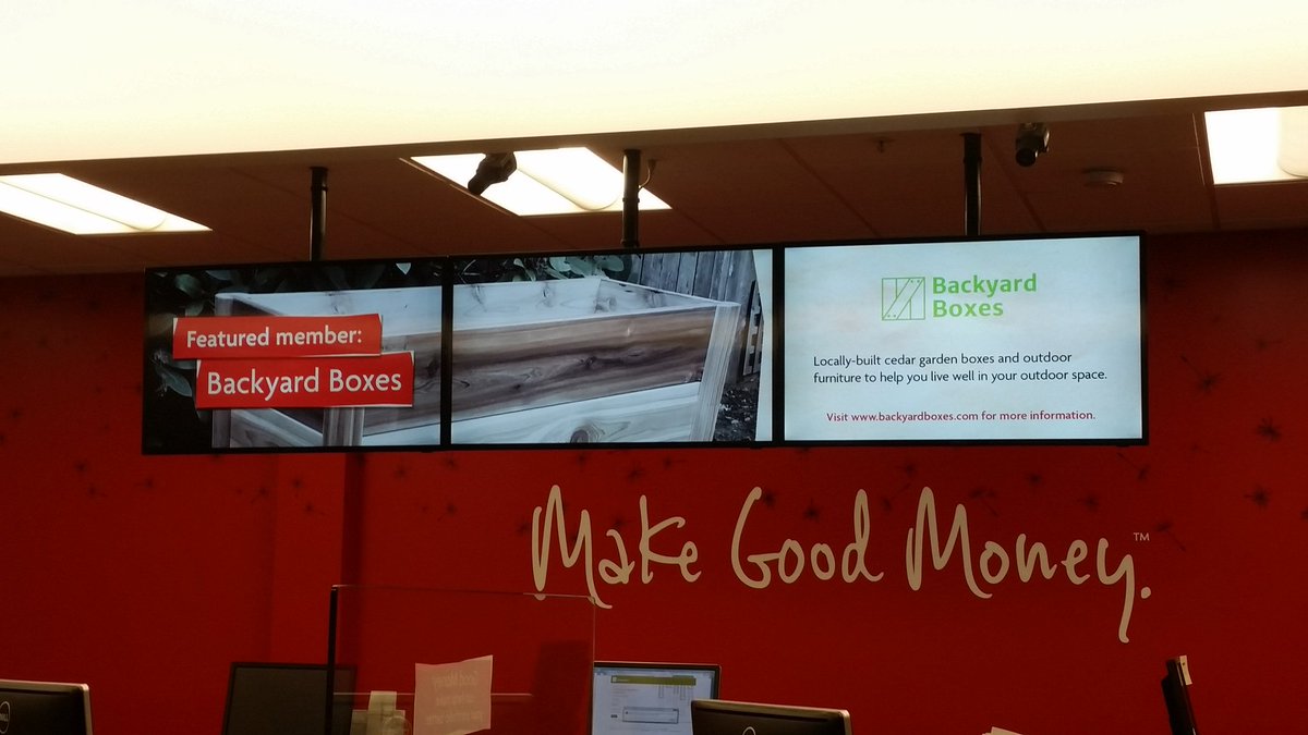 Last day of our <a href="/Vancity/">Vancity</a> member feature at #fourthavenue #kitsilano #branch11! Thanks to #Vancity for this week-long display #makegoodmoney