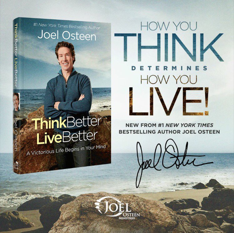 My new book, THINK BETTER, LIVE BETTER, releases tomorrow. I hope you’ll pick up a copy! c.osteen.co/BookSigning
