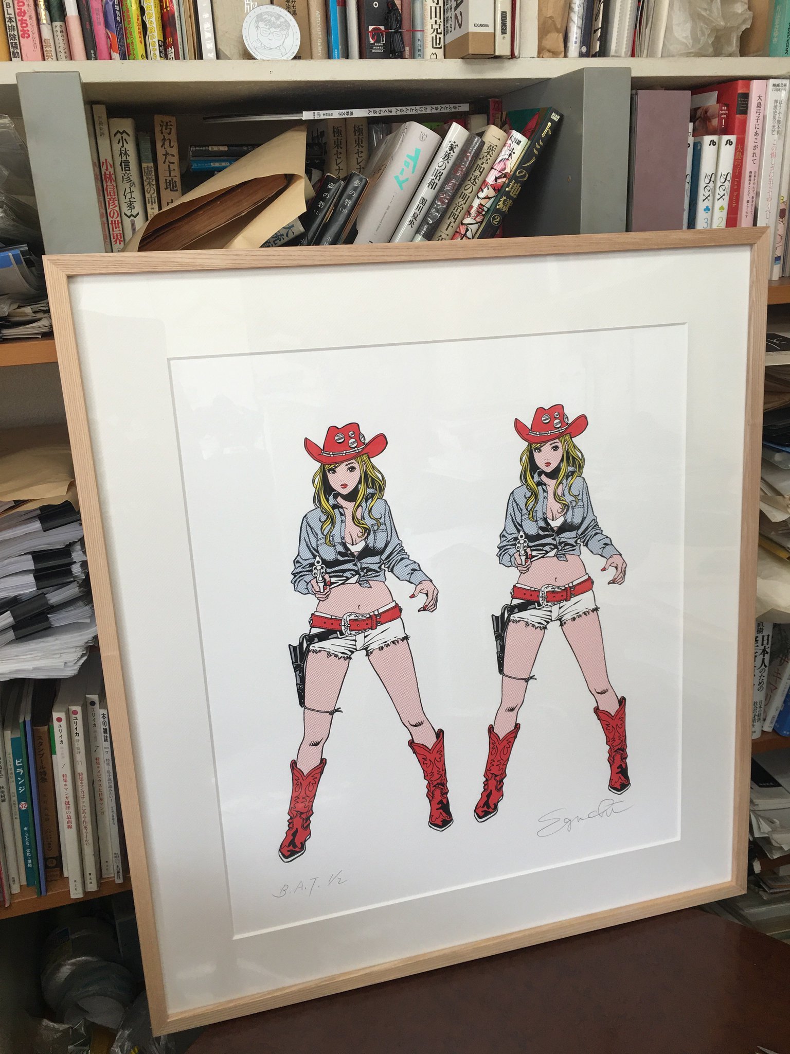 江口寿史 版画 『2 COW GIRLS (dot.ver)』 2 COW GIRLS (dot.version)2 COW GIRLS (dot.version)|江口寿史