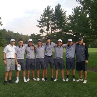 OHHSGolf's tweet photo. Great time today at Senior day. Boys beat Hamilton 161-168. Guest appearance from Coach Damadeo. https://t.co/TqUWgaDwQT