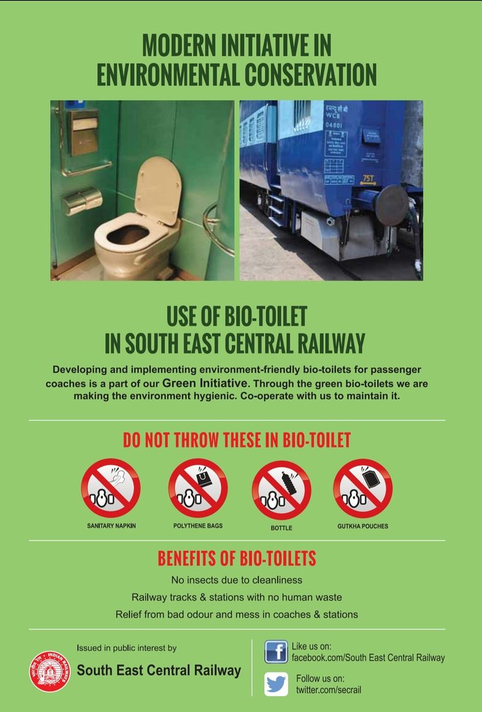 iSwapnilpathre's tweet image. RT secrail: Rly.'s Modern Initiative against Open Defecation #BioToilets. RailMinIndia