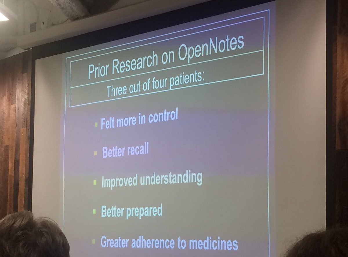 JCbranch's tweet image. Research shows Open Notes improves patient engagement and patient health @myopennotes @CambiaGrove
