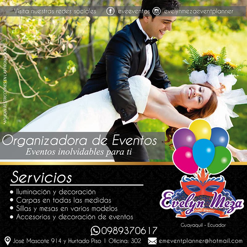 mancusomagazine's tweet photo. EVELYN MEZA EVENT PLANNER
Enviado por: #EmailMarketingTarget
#evelynmezaeventplanner #eventossambo #eventosguayaquil#samborondon #gye https://t.co/cc2f94QVJS