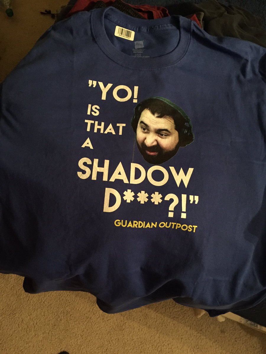 MrSteveo_'s tweet photo. Well I know what I'm wearing on strim tomorrow! @GuardianOutpost #ShadowD https://t.co/PtPqTLgmg1