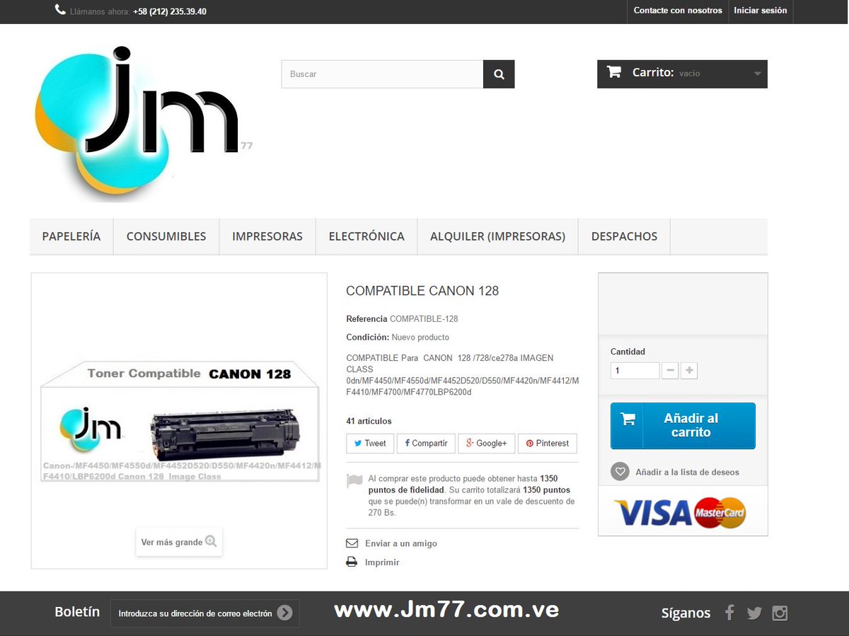 JM77soluciones's tweet photo. COMPATIBLE Para  CANON  128 /728/ce278a IMAGEN CLASS MF4450/MF4550d/MF4452D520/D550/MF4420n/MF4412/MF4410/MF4700/MF4770LBP6200d https://t.co/NGyTND8wyD